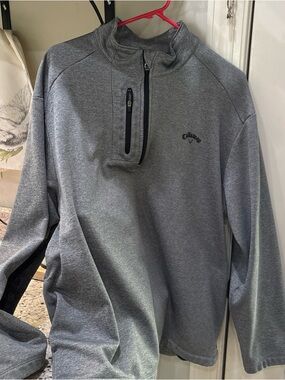 Callaway Heather Gray Half-Zip Golf Pullover